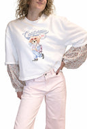 Susymix- Felpa mezza manica orsetto