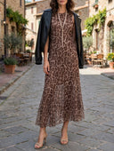 Susymix- Abito in tulle svasato animalier