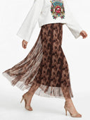 Susymix- Gonna lunga in tulle animalier