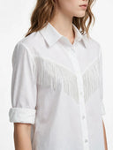 Susymix- Camicia over con frange