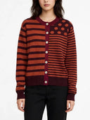 Susymix- Cardigan in viscosa righe e pois