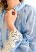 Susymix- Camicia V rifiniture in pizzo