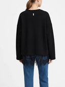 Please - Felpa con inserto in pizzo
