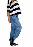Susymix- Jeans baloon con microstrass laterali