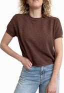 Vicolo - Twinset cardigan traforato+t-shirt traforata
