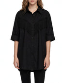 Susymix- Camicia over con frange