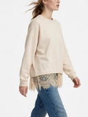 Please - Felpa con inserto in pizzo