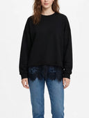 Please - Felpa con inserto in pizzo