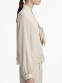 Susymix- Camicia fiocco con inserti in pizzo