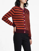 Susymix- Cardigan in viscosa righe e pois