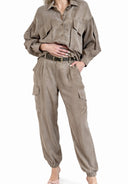 Vicolo - Pantalone cargo in viscosa