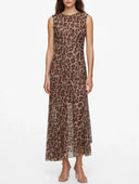 Susymix- Abito in tulle svasato animalier