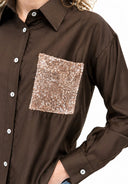 Susymix- Camicia tasca paillettes