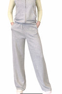 Please - Pantalone palazzo felpa garzata