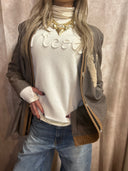 Look completo: Giacca cardigan, Maglia ricamo, Jeans Cheryl - Vicolo