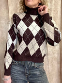 Maglia dolcevita rombi - Susy Mix