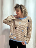 Maglioncino righe cuoricini