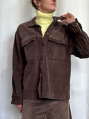 Camicia over in velluto a coste