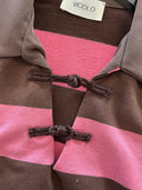 Vicolo - Polo rigata con agganciatura alamari