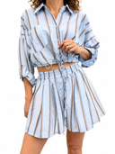 Vicolo - Coorde in cotone camicia + shorts a farfalla