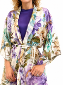 Susymix- Kimono fantasia fiori in lino