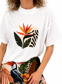 Vicolo - T-shirt over stampa tropical
