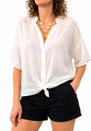 Vicolo - Camicia in mussola di cotone e seta