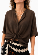 Vicolo - Camicia in mussola di cotone e seta