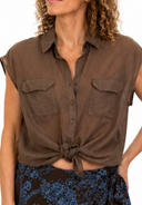 Vicolo - Camicia in mussola cotone e seta