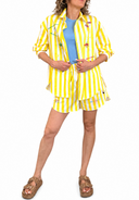 Vicolo - Camicia over a righe con ricami