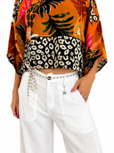 Susymix- Pantalone in viscosa e lino