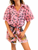 Vicolo - Twinset camicia zebre+ minigonna pareo
