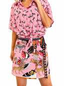 Vicolo - Twinset camicia zebre+ minigonna pareo