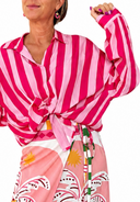 Vicolo - Camicia in viscosa a righe