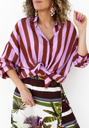 Vicolo - Camicia in viscosa a righe