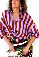 Vicolo - Camicia in viscosa a righe
