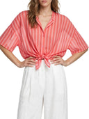 Vicolo - Camicia in mussola gessata cotone e seta