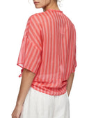 Vicolo - Camicia in mussola gessata cotone e seta