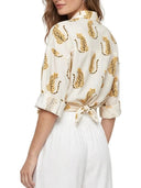 Susymix- Camicia in mussola di cotone fantasia giaguari