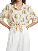 Susymix- Camicia in mussola di cotone fantasia giaguari