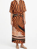 Vicolo - Gonna pareo lunga fantasia zebra