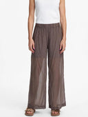 Vicolo - Pantalone in mussola di cotone con tasca in crochet