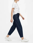Please - Jeans barrel cropped sfrangiato