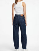 Please - Jeans barrel cropped sfrangiato