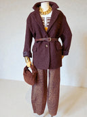 Blazer in lana bouclé con cintura - Vicolo